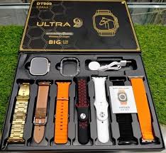 DT900 ULTRA 9 | GOLDEN EDITION | Smart Watch Sports Edition – 7 Straps | Full 2.09'' BIG TouchScreen | GOLDEN