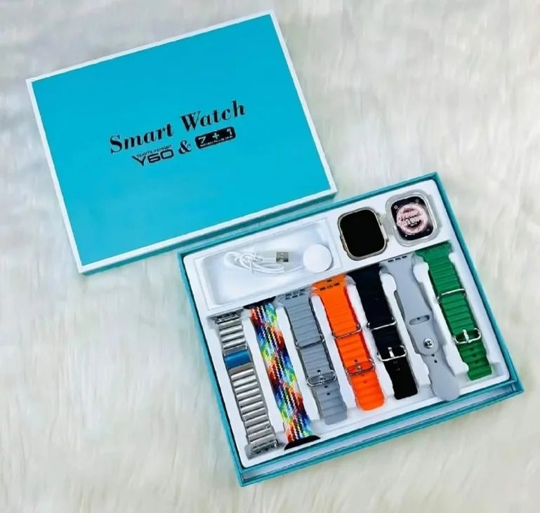 Y60 Smart Watch Sports Edition – 7 Straps | Full TouchScreen | Waterproof