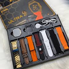 DT900 ULTRA 9 | GOLDEN EDITION | Smart Watch Sports Edition – 7 Straps | Full 2.09'' BIG TouchScreen | GOLDEN